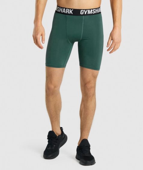 Men's Gymshark Element Baselayer Shorts Dark Green | CA 1356NA